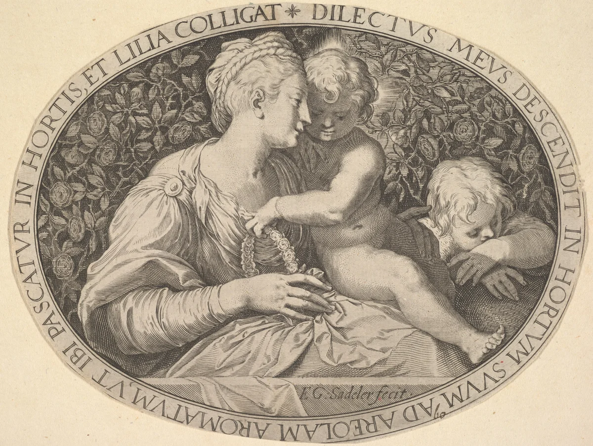 Madonna and Child by Aegidius Sadeler II, print, 1565-1629