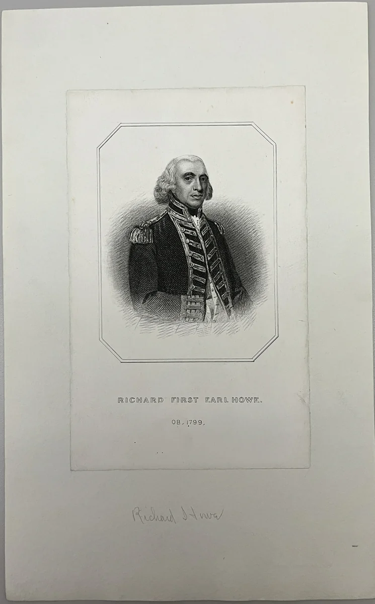 Richard, First Earl Howe by John Henry Robinson, other, 1816-1871