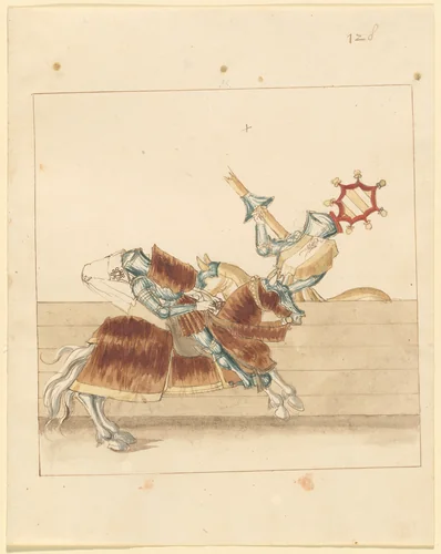 Italian Joust of Peace by German 16th Century, drawing, 1515