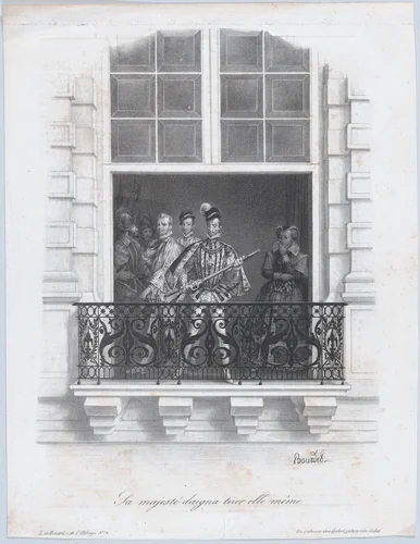 Your Majesty Deigns To Kill Herself by Jules-Joseph-Guillaume Bourdet, print, 1849-1869