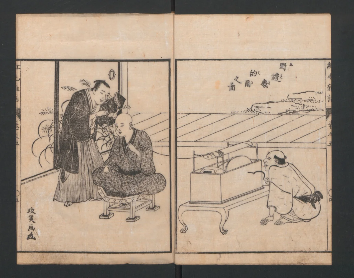 Encyclopedia of Western Art (Kōmō zatsuwa) 紅毛雑話 by Morishima Chūryō, book, 1787