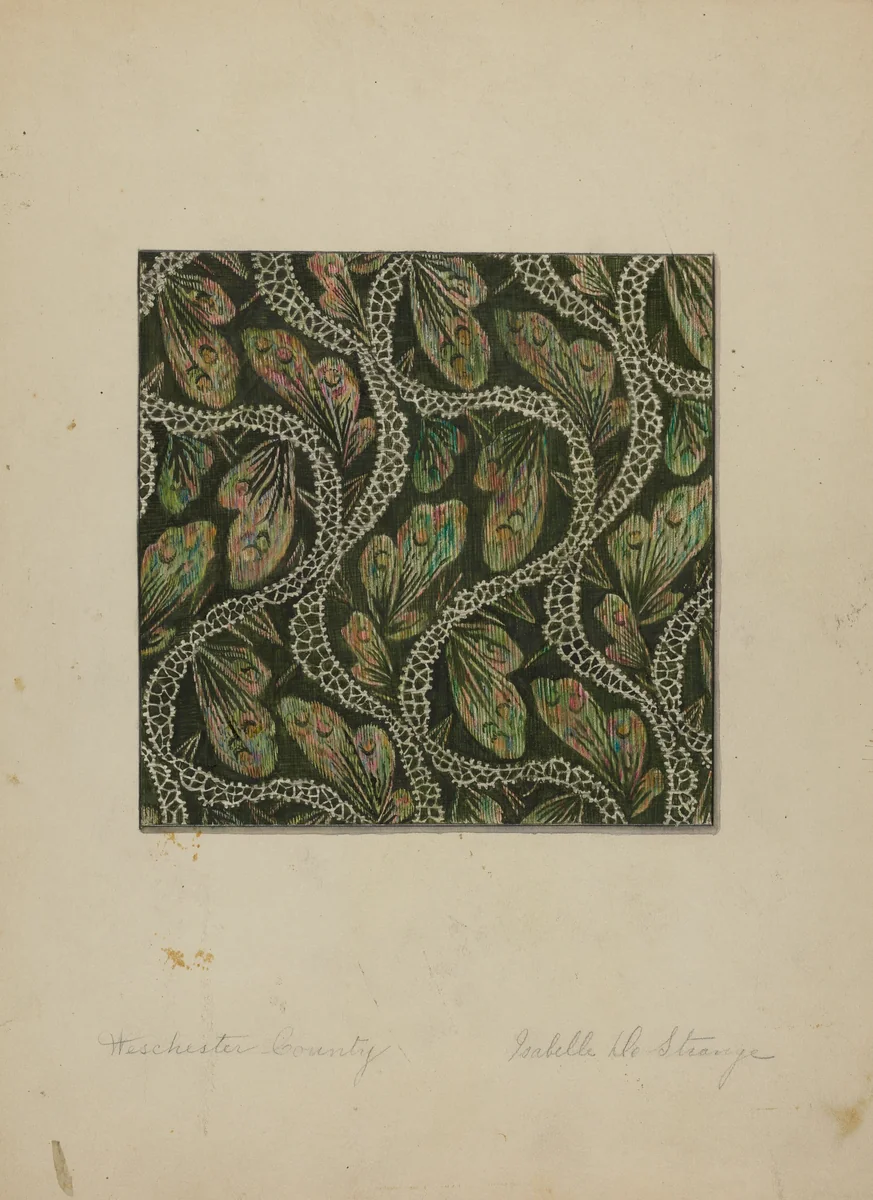 Material used in Costume by Isabelle De Strange, index of american design, 1938