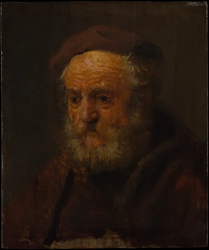 Study Head of an Old Man by Rembrandt, painting, 1600-1699