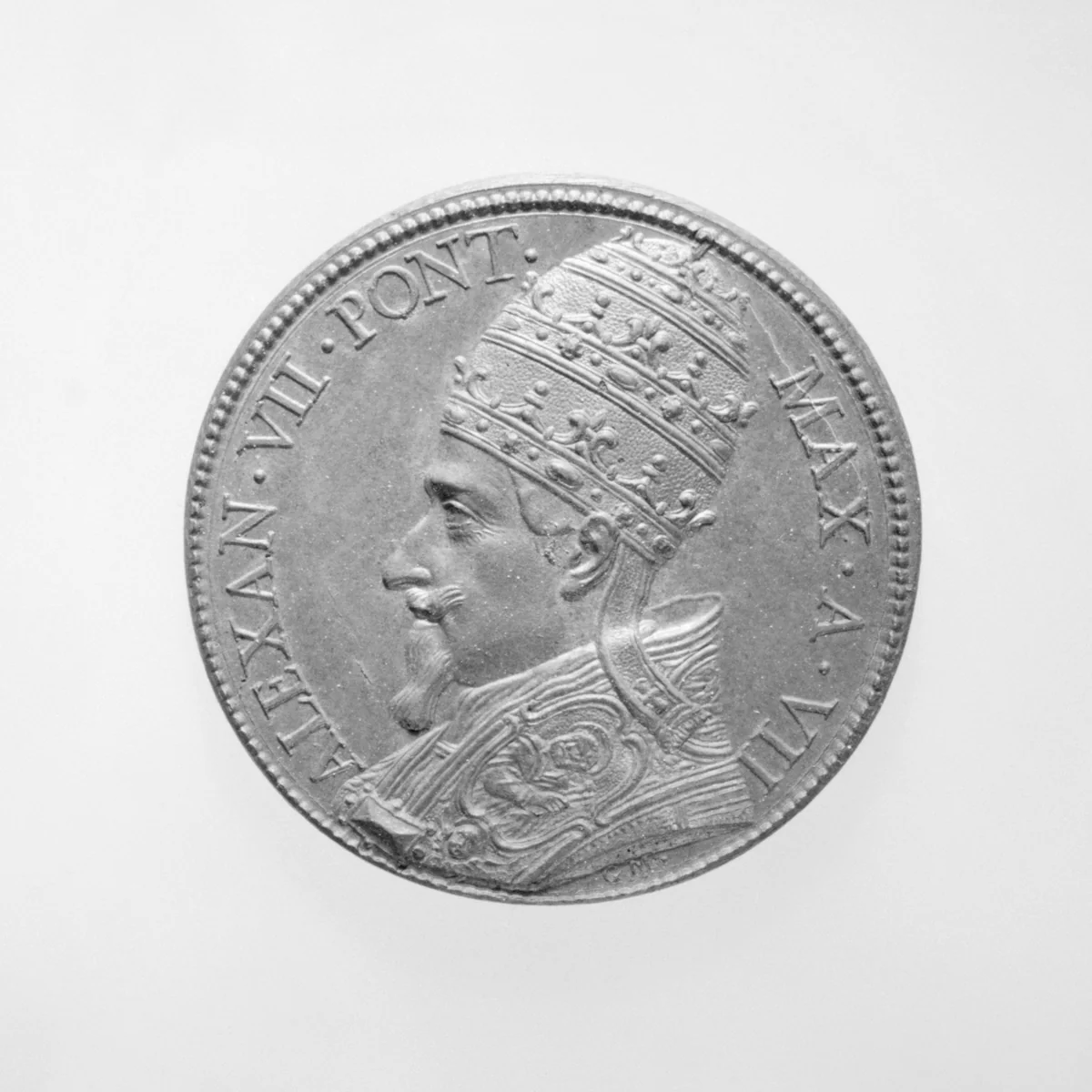 Alexander VII (Pope, 1655–67) by Gasparo Morone, metalwork, 1661