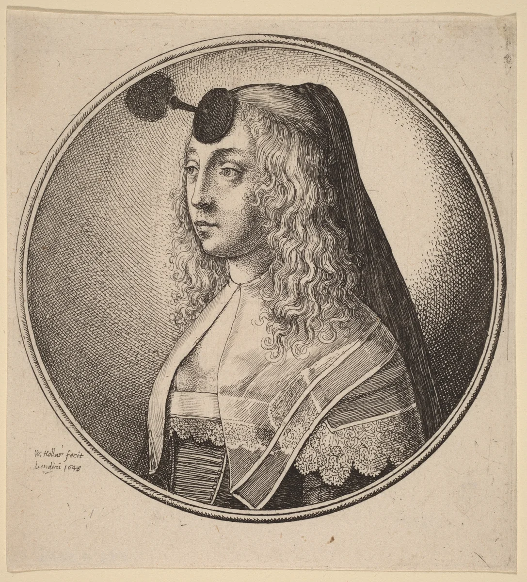 Woman of Antwerp by Wenceslaus Hollar, print, 1643