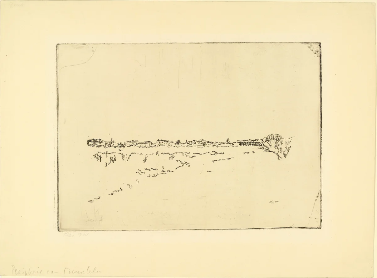 Landscape near Munich Parade Ground (Landschaft beim Münchner Exerzierplatz) by Paul Klee, print, 1910