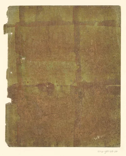 Blad met gestileerde bloemen en vruchten by anonymous, other, 1700-1850