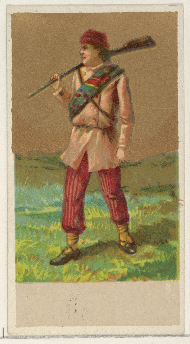 Canada, from the Natives in Costume series (N16), Teofani Issue, for Allen & Ginter Cigarettes Brands by Allen & Ginter, print, 1886-1900