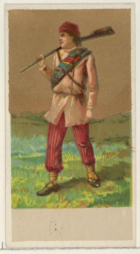 Canada, from the Natives in Costume series (N16), Teofani Issue, for Allen & Ginter Cigarettes Brands by Allen & Ginter, print, 1886-1900