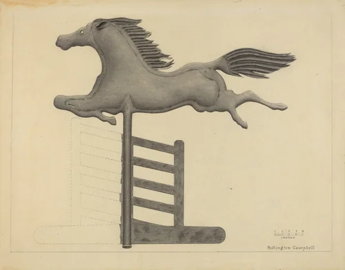 Weather Vane by Rollington Campbell, index of american design, 1936