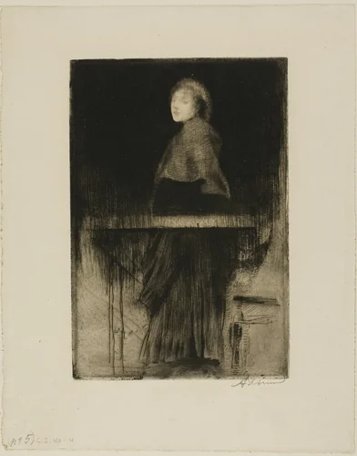 Woman in a Cape by Albert Besnard, print, 1889