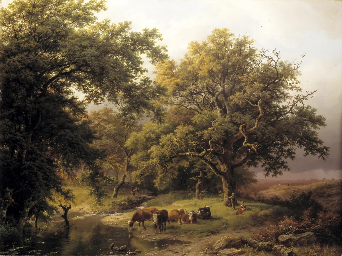 Brook by the Edge of the Woods by Barend Cornelis Koekkoek, painting, 1849