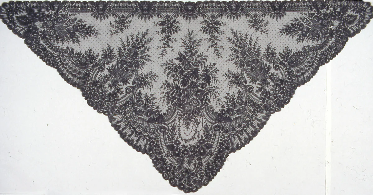 Half Shawl by Probably France, textile, 1860-1869
