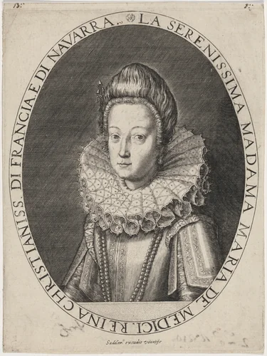 Marie de Medici, Wife of Henry IV of France by Unknown 19th Century, print, 1800-1899