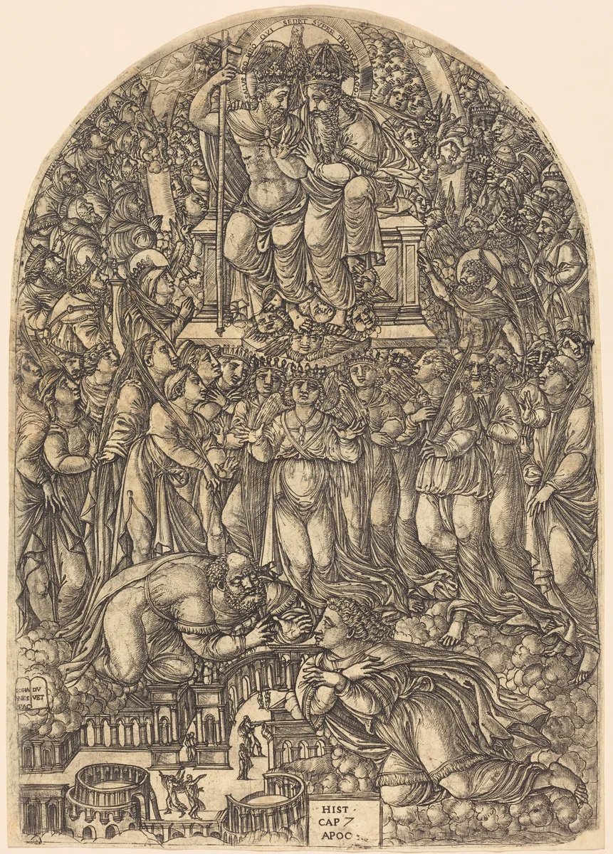 The Multitude Which Stands before the Throne by Jean Duvet, print, 1546-1556
