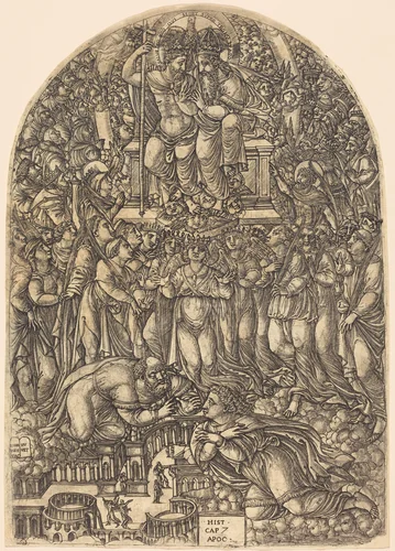 The Multitude Which Stands before the Throne by Jean Duvet, print, 1546-1556