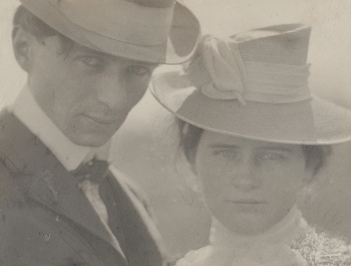 Self-Portrait with Sister by Edward Steichen, photograph, 1900