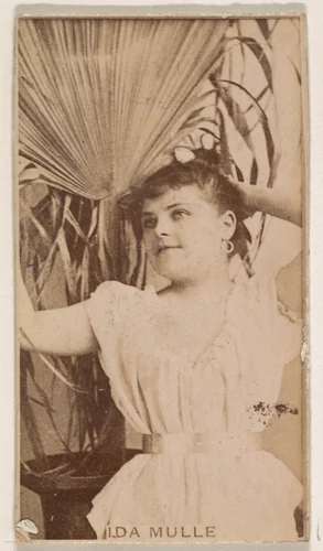 Ida Mulle, from the Actresses series (N245) issued by Kinney Brothers to promote Sweet Caporal Cigarettes by Kinney Brothers Tobacco Company, photograph, 1890