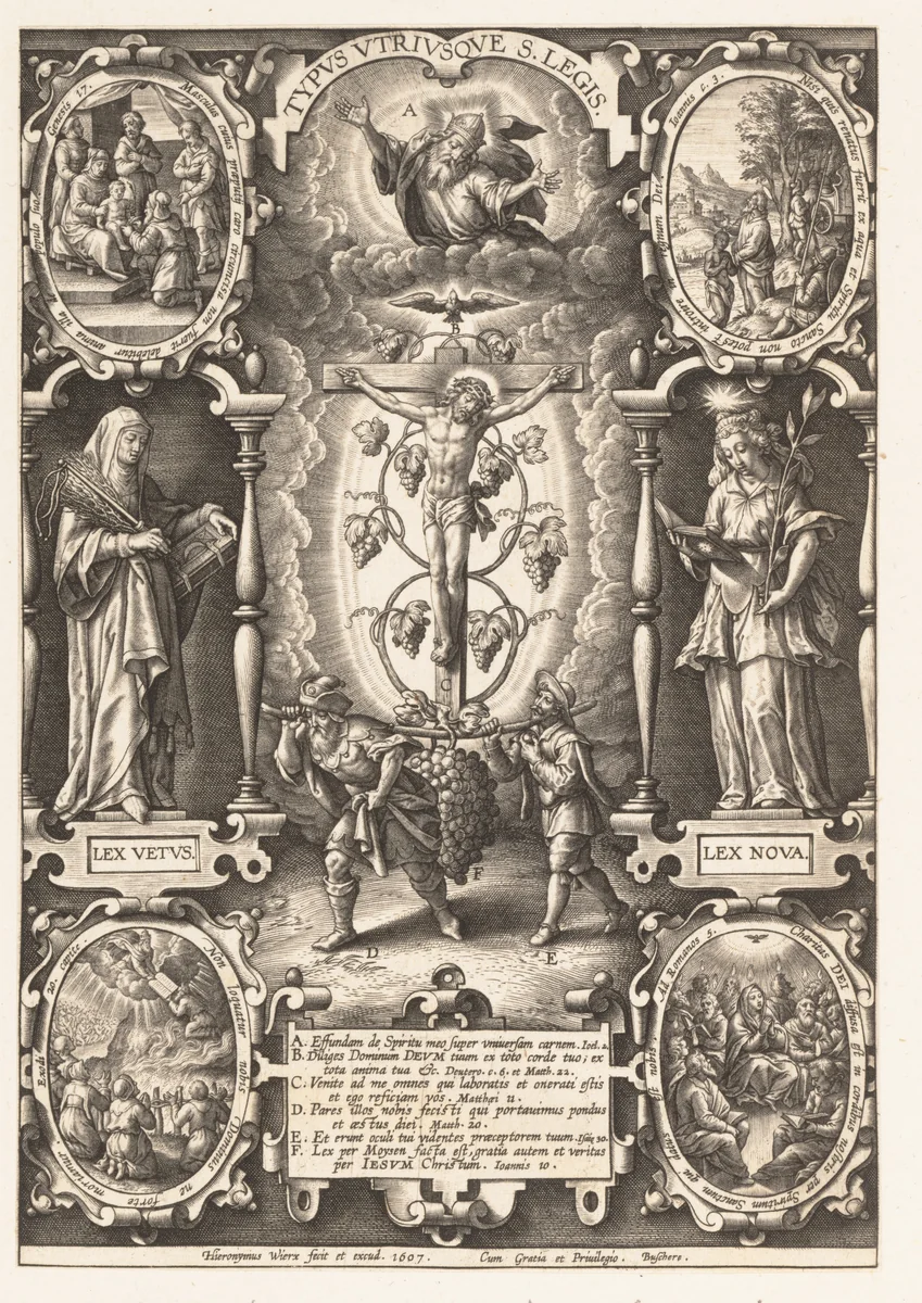 Typus Utriusque S. Legis by Hieronymus Wierix, print, 1570-1619