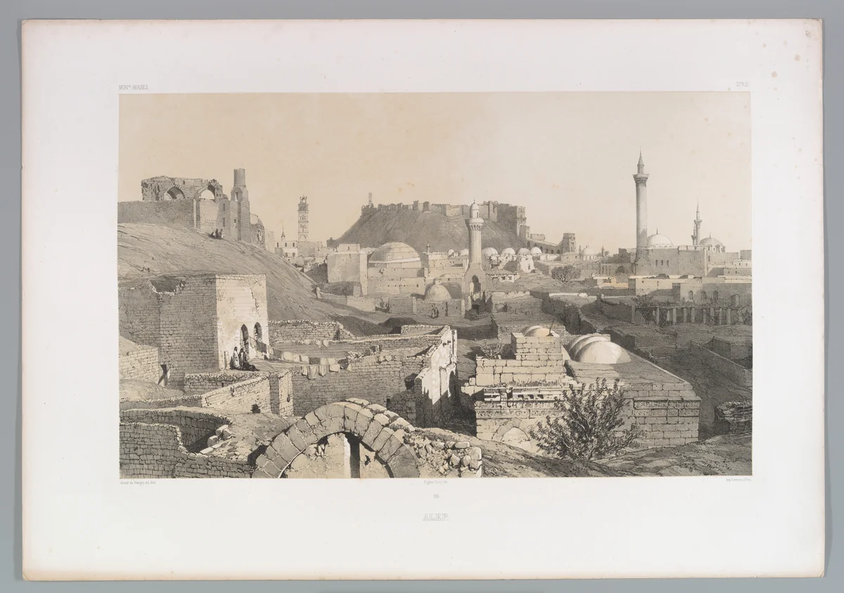 Alep by Joseph-Philibert Girault de Prangey, print, 1843