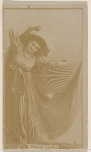 Fanny Lyons, from the Actresses series (N245) issued by Kinney Brothers to promote Sweet Caporal Cigarettes by Kinney Brothers Tobacco Company, photograph, 1890