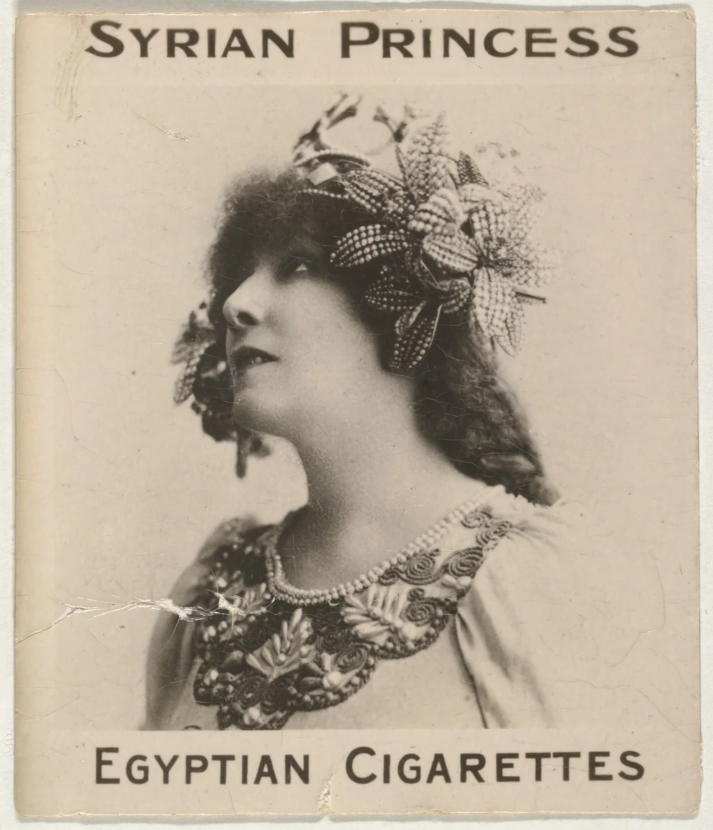 Anonymous actress, from the Actresses series (T123, Type 2), issued by Neil McCoull Co. to promote Syrian Princess Egyptian Cigarettes by Neil McCoull Co., photograph, 1888-1915