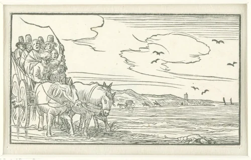 Juni by Dirck de Bray, print, 1635-1694