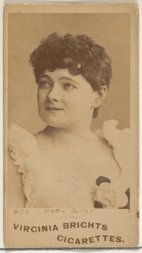 Card 622, Mattie Fuller, from the Actors and Actresses series (N45, Type 1) for Virginia Brights Cigarettes by Allen & Ginter, photograph, 1885-1891