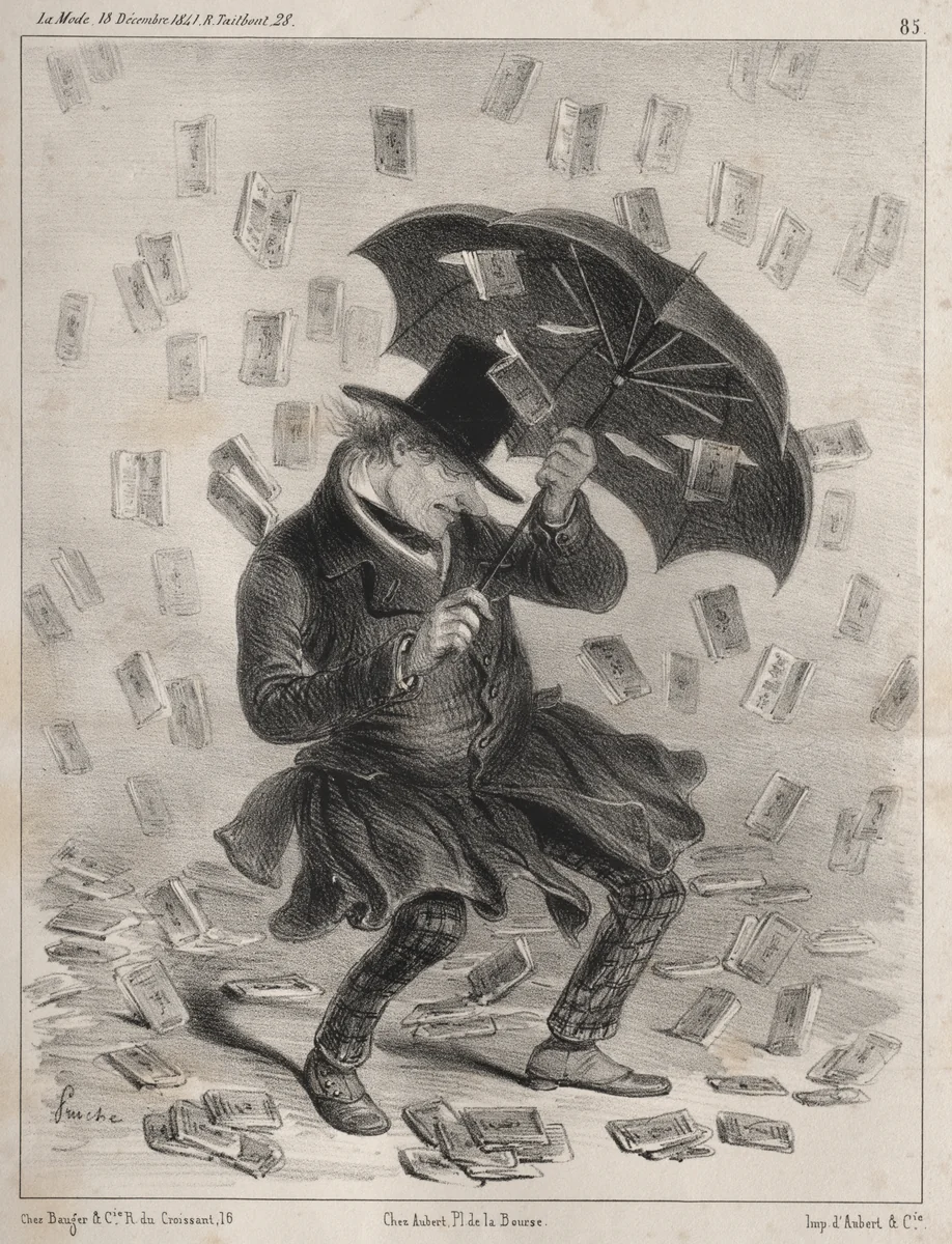 Actualités: Comment! on ne fera pas des processions pour faire changer ce temps là?..... by Clémente Pruche, print, 1839-1841