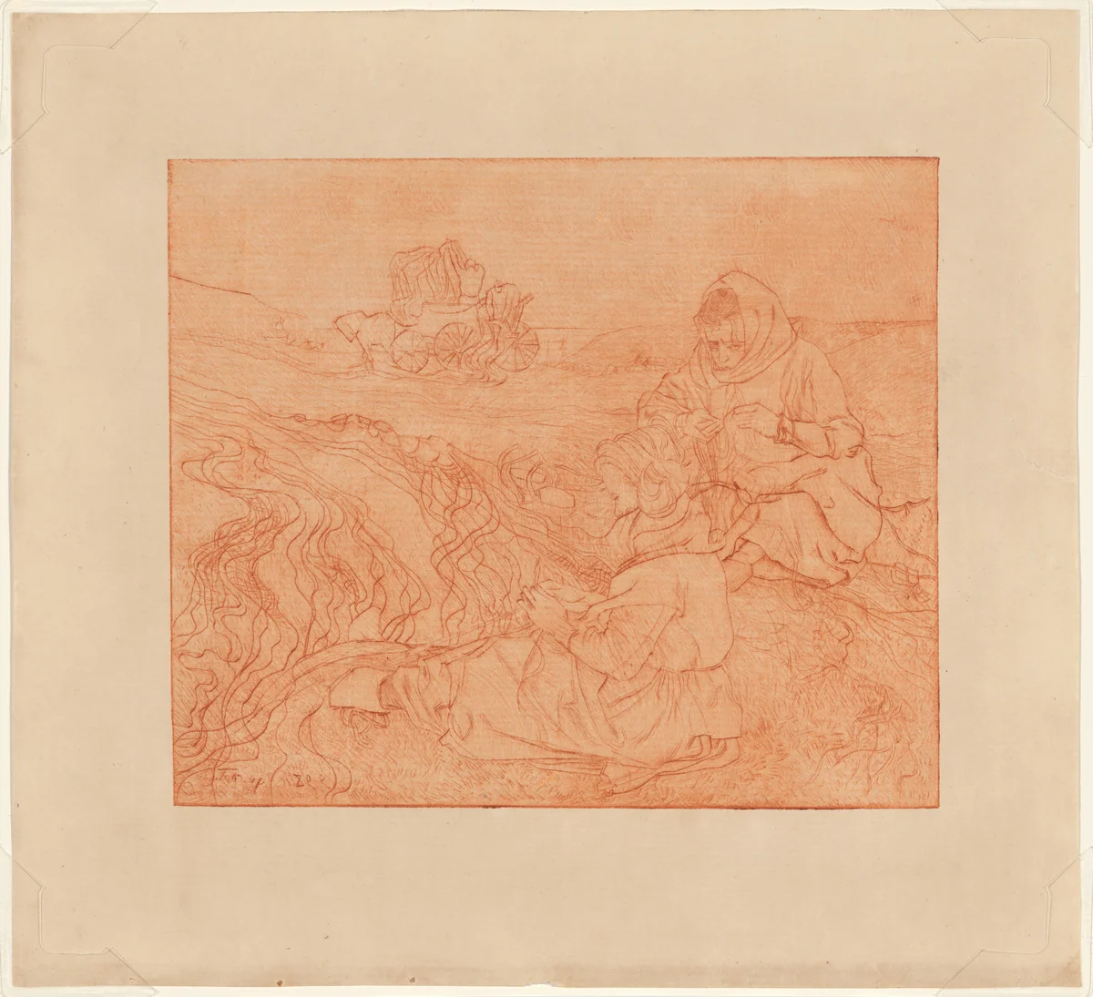 Net Menders by Jan Toorop, print, 1899