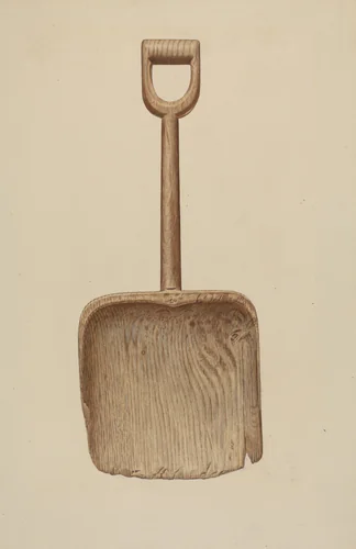 Wooden Shovel by Albert Ryder, index of american design, 1938