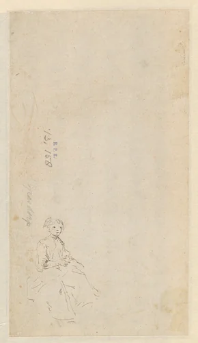 Zittende vrouw by Gerrit Grasdorp, drawing, 1661-1693