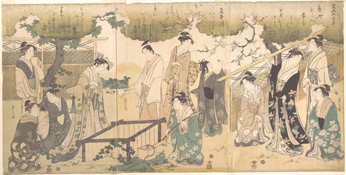 At the Tsutsui Well by Chōbunsai Eishi (鳥文斎栄之), print, 1781-1800