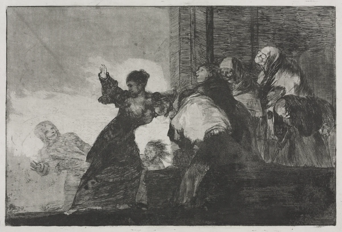 The Proverbs: Two Heads are Better than One or Poor Folly by Francisco de Goya, print, 1816-1823