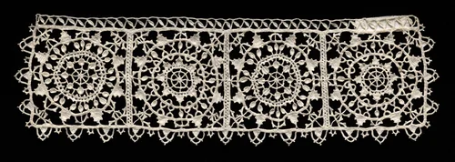 Needlepoint (Reticella) Lace Cuff by Unknown, textile, 1550-1599