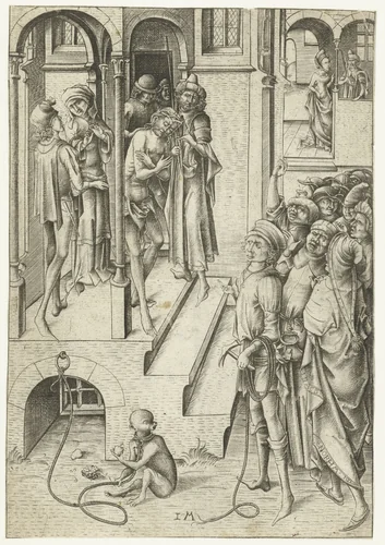 Christus aan het volk getoond (Ecce homo) by Unknown, print, 1455-1503