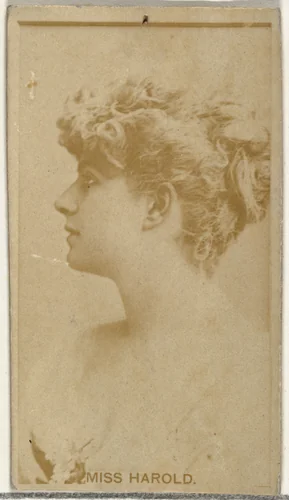 Miss Harold, from the Actors and Actresses series (N145-8) issued by Duke Sons & Co. to promote Duke Cigarettes by W. Duke, Sons & Co., photograph, 1890-1895