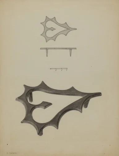 Flat Iron Holder by Benjamin Resnick, index of american design, 1937