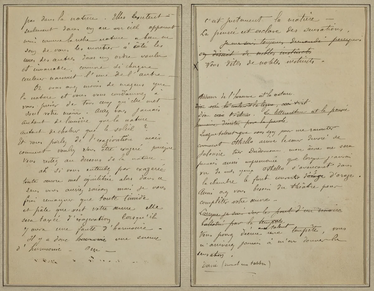 Manuscript Pages [verso] by Paul Gauguin, drawing, 1884-1888