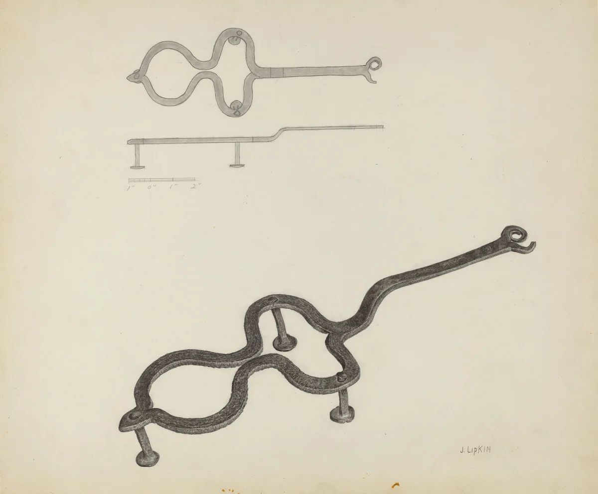 Flat Iron Holder by Jacob Lipkin, index of american design, 1940