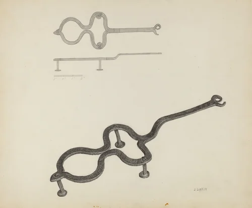 Flat Iron Holder by Jacob Lipkin, index of american design, 1940
