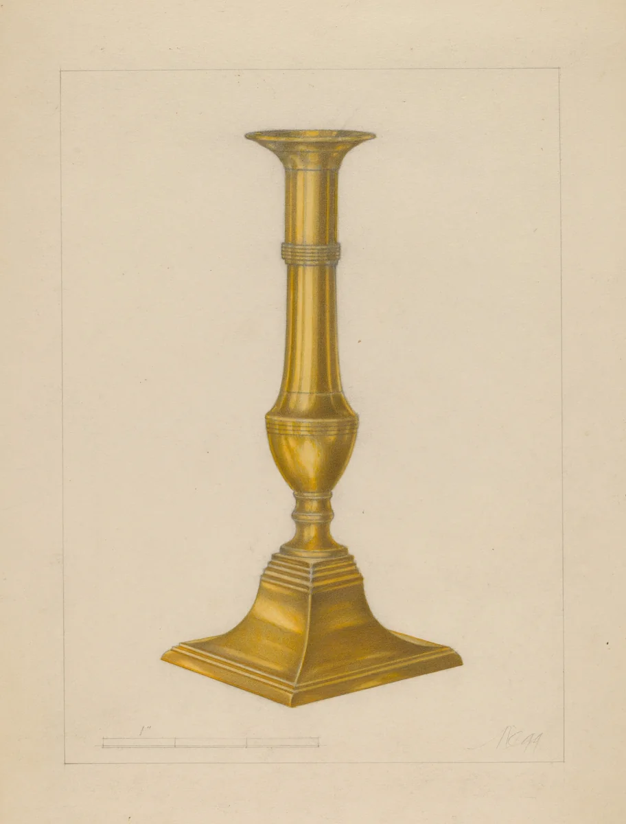 Candlestick by Arthur Wegg, index of american design, 1937