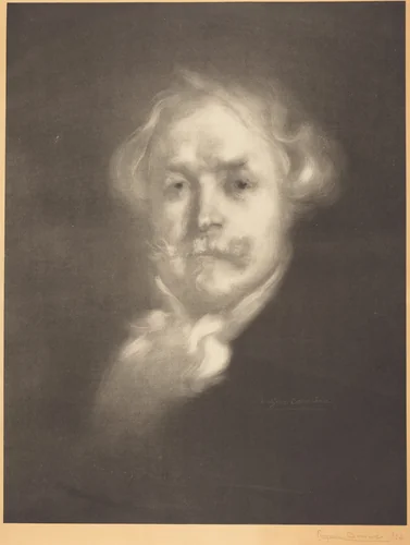 Edmond de Goncourt by Eugène Carrière, print, 1896