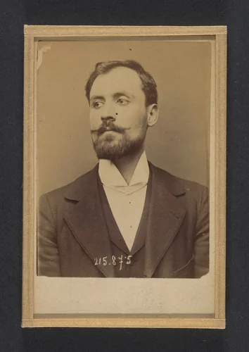 Bertani. Orsini. 24 ou 25 ans, né à Florence (Italie). Sans profession. Anarchiste. 18/3/94 by Alphonse Bertillon, photograph, 1894