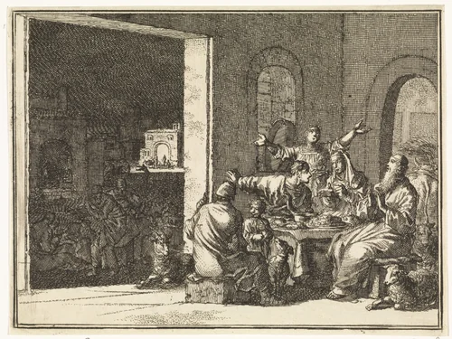 Plaag van de duisternis by Jan Luyken, print, 1712