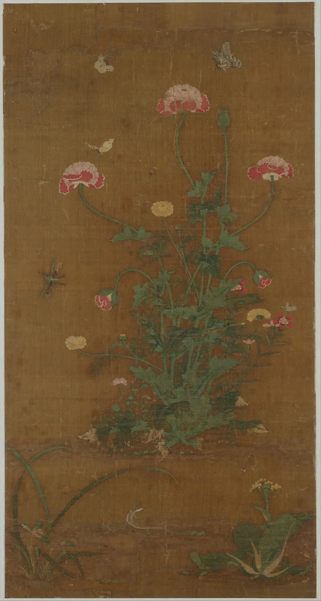 Flowers by Lü Jingfu, painting, 1368-1399