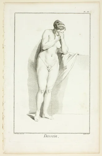 Design: Figure from Encyclopédie by Charles-Nicholas Cochin, print, 1762-1777