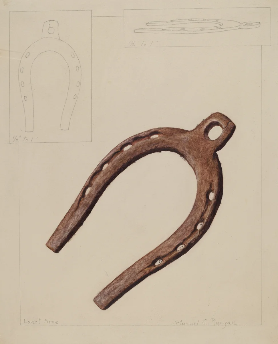 Mule Shoe by Manuel G. Runyan, index of american design, 1937