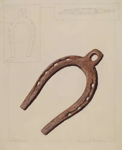 Mule Shoe by Manuel G. Runyan, index of american design, 1937