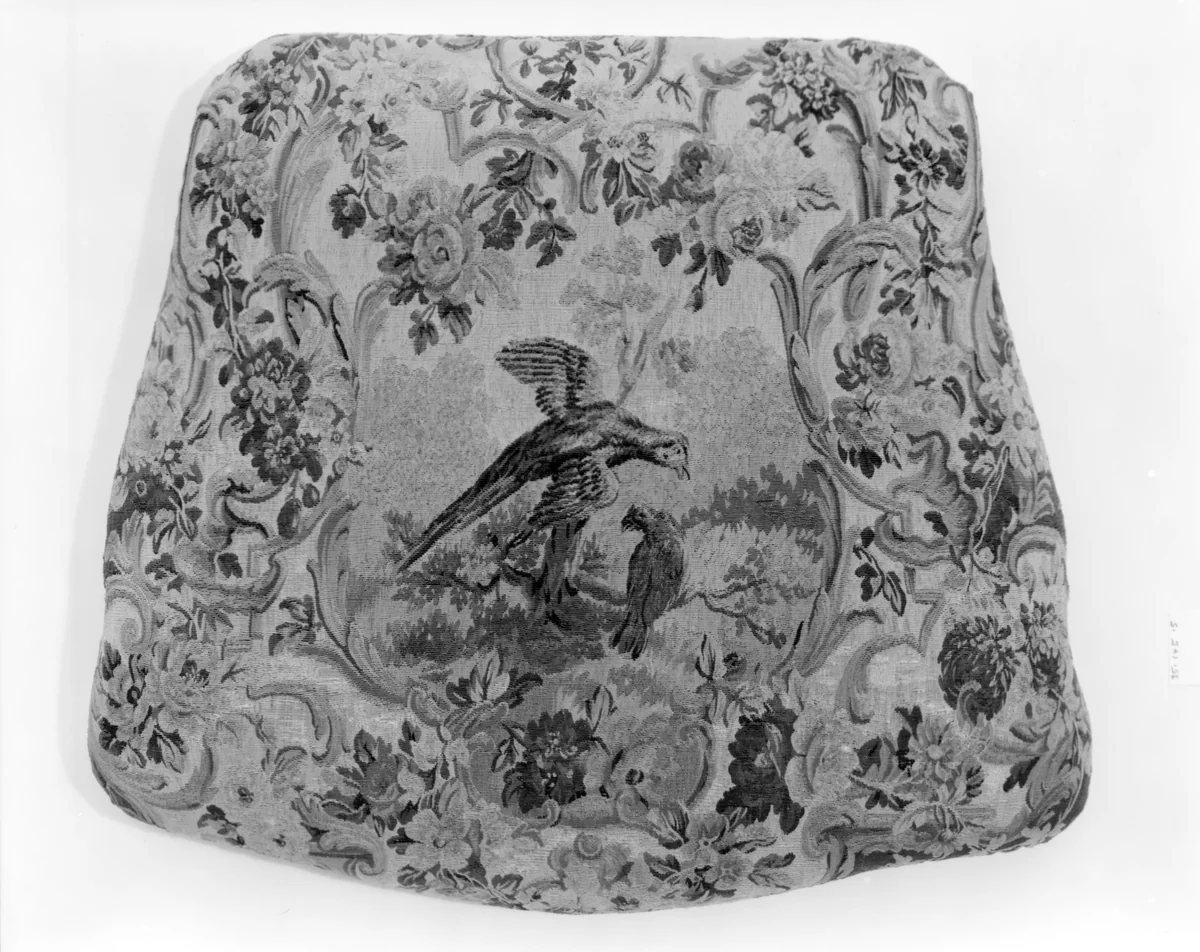 Armchair seat by Beauvais, textile, 1754-1756
